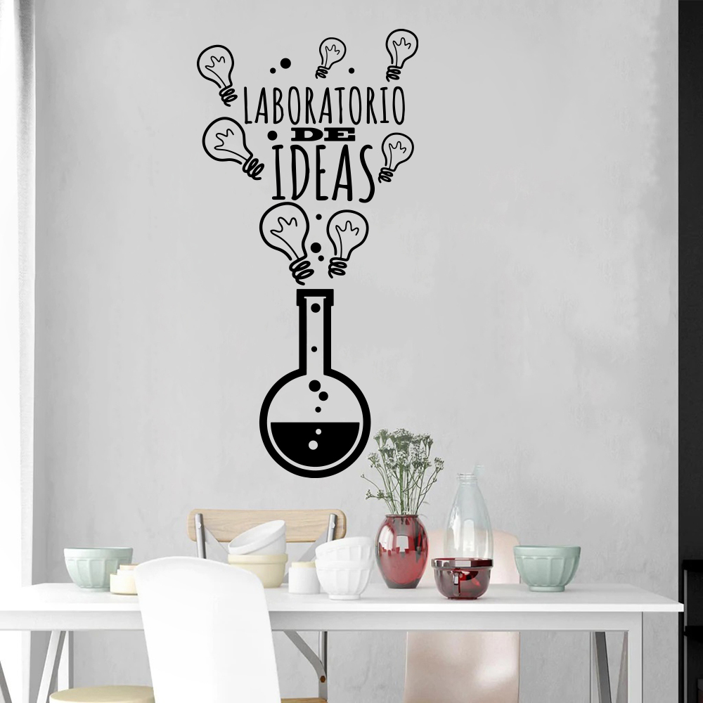 Bedroom Lighting Decor Ideas - Autocollant mural ampoule espagnole, laboratoire d'idées,