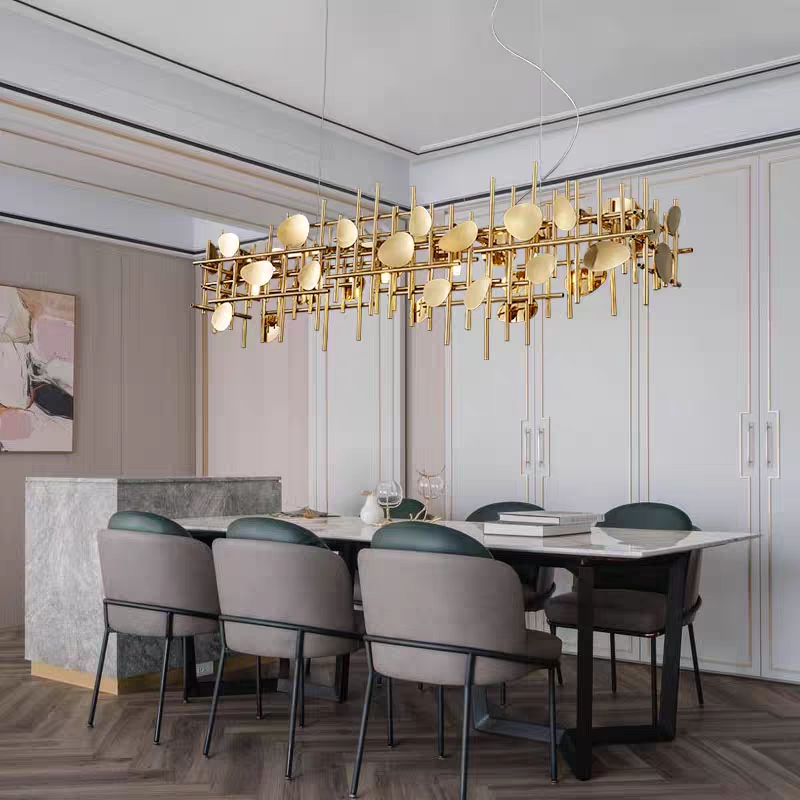 Bedroom Lighting Decor Ideas - Lampes suspendues géométriques à lignes décoratives,