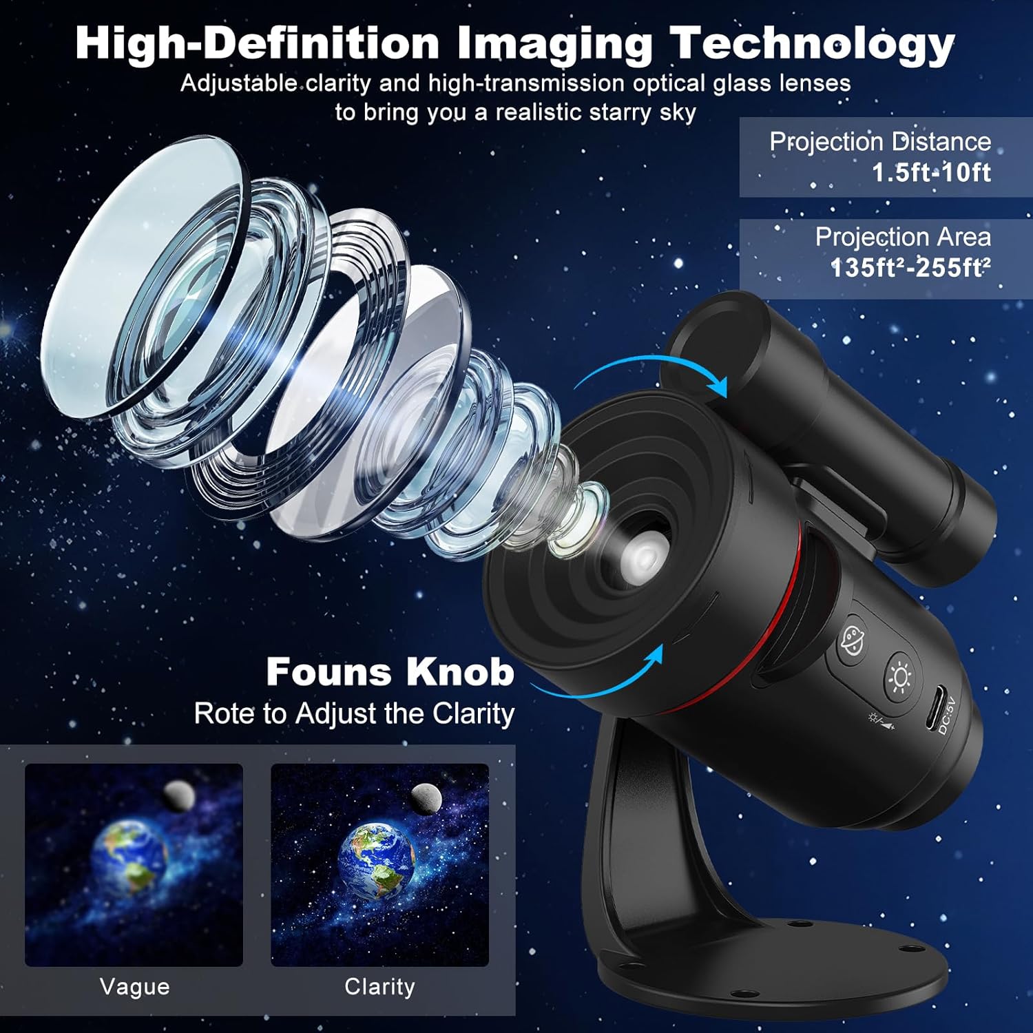 Projecteur Galaxie 4K 6 en 1,  - Ambient Lighting Decor For Room avis et prix