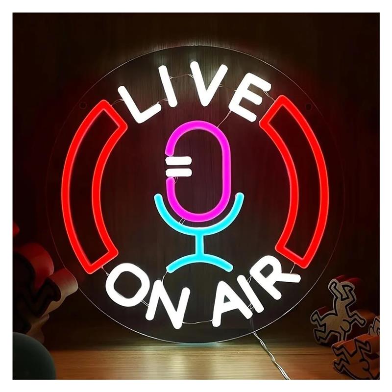 Enseigne néon « Live On Air »  - Lighting Decor Company avis et prix