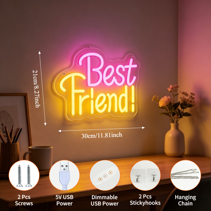 Enseigne néon LED dimmable USB - Bedroom Lighting Decor Ideas avis et prix