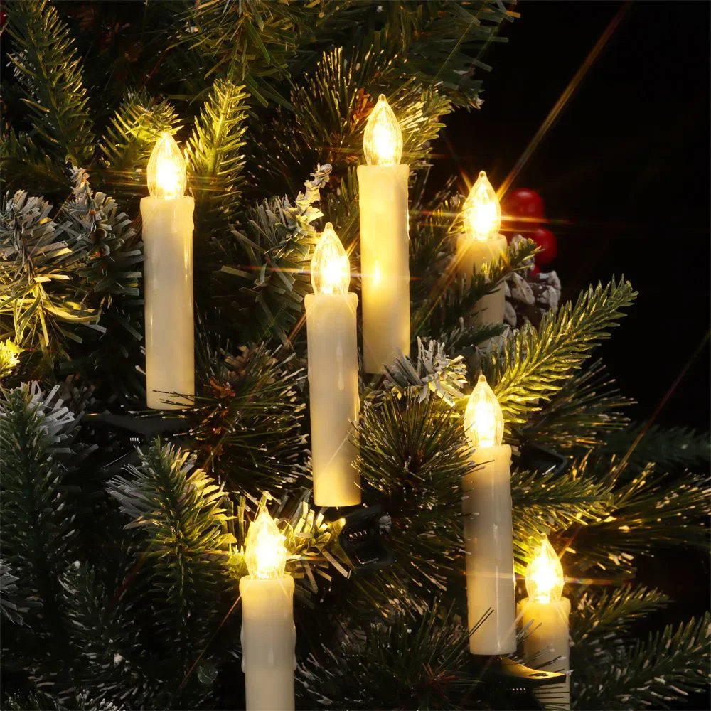 Bougies coniques sans flamme 1 - Home Decor Lighting Tree avis et prix