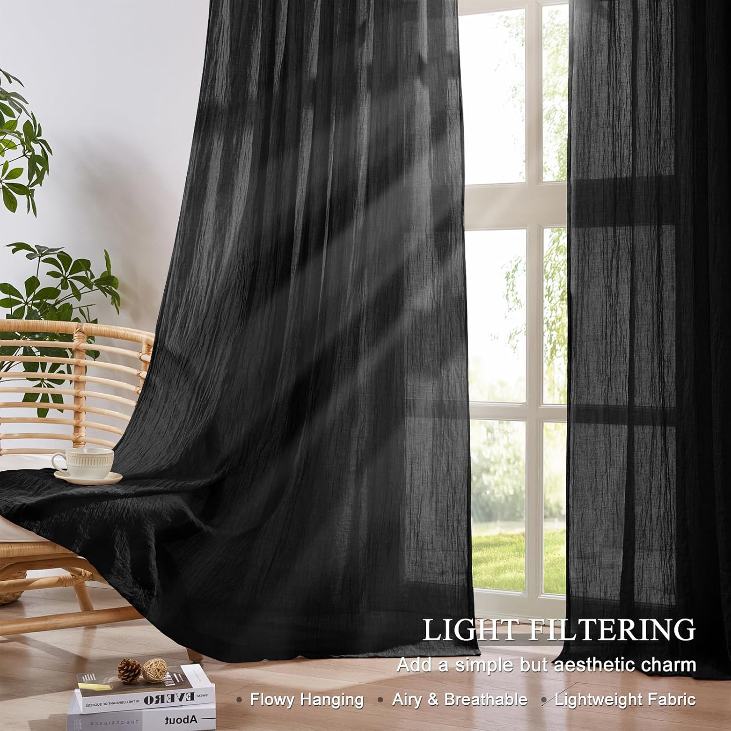 Voilages noirs pour chambre et - Office Lighting Decor avis et prix
