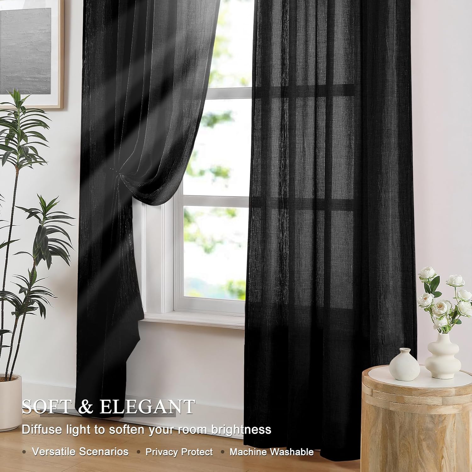 Voilages noirs pour chambre et - Office Lighting Decor avis et prix