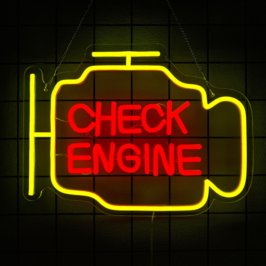 Enseigne néon « Check Engine » - Garage Lighting Decor avis et prix