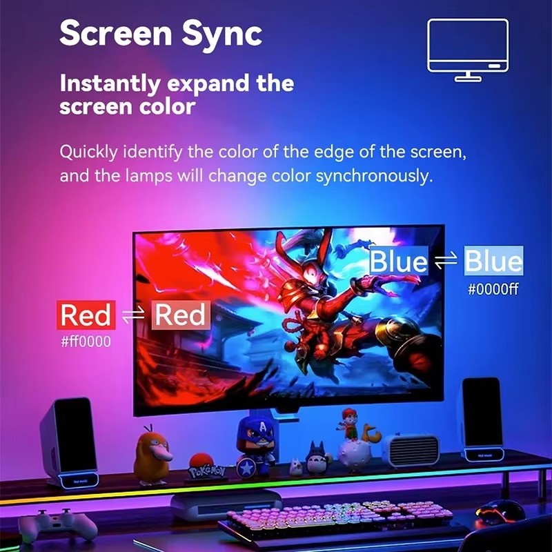 Bande lumineuse de jeu RGB, ré - Ambient Lighting Decor For Room avis et prix
