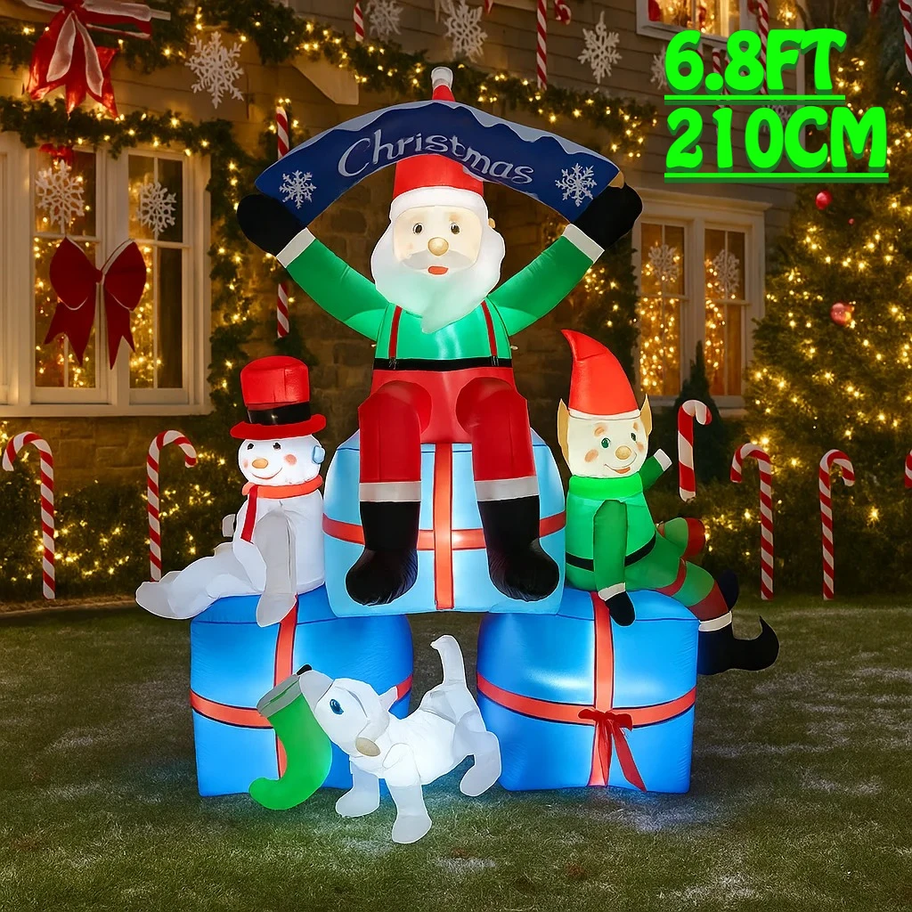 2,1 M/6,8 pieds père noël bonh - Santa'S Elves Holiday Lighting & Decor Llc avis et prix