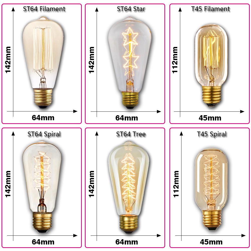 Ampoule Edison rétro E27 40W 2 - Lighting Decor Items avis et prix