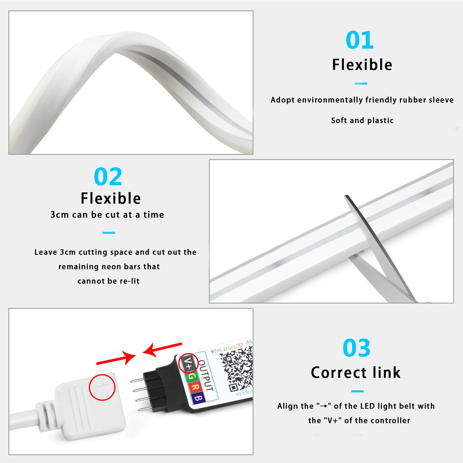 Bande lumineuse LED néon RGB,  - Lighting Decor Items avis et prix